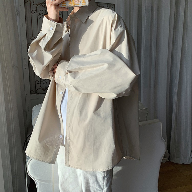 オーバーサイズシンプルロングシャツ gm10575