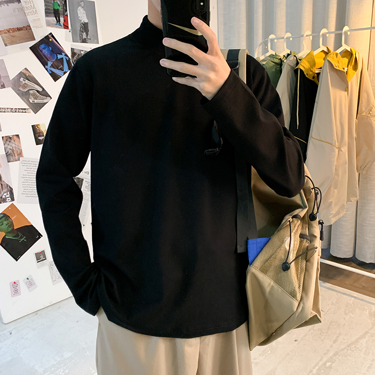 シンプルハイネックロンT gm10771