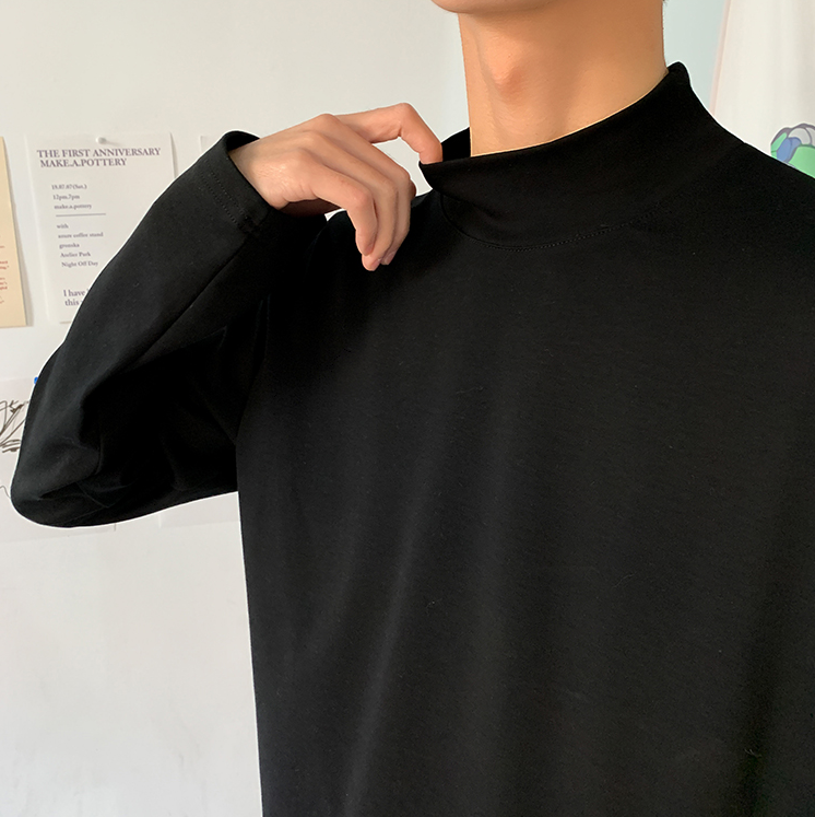 シンプルハイネックロンT gm10771