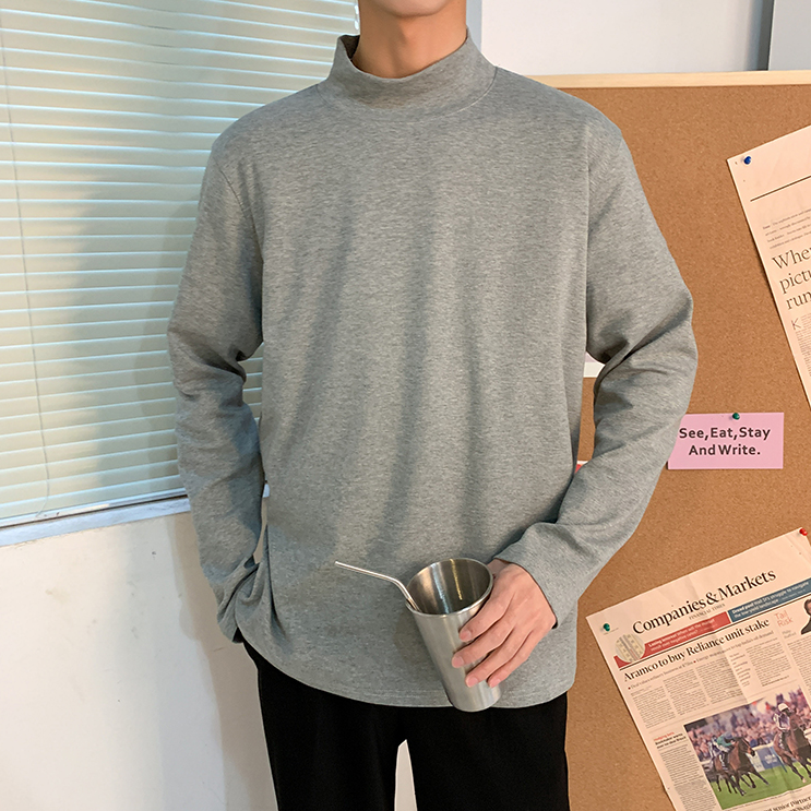 シンプルハイネックロンT gm10771