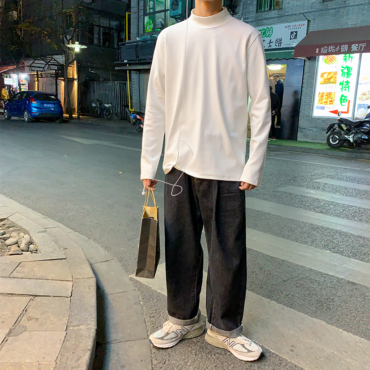 シンプルハイネックロンT gm10771
