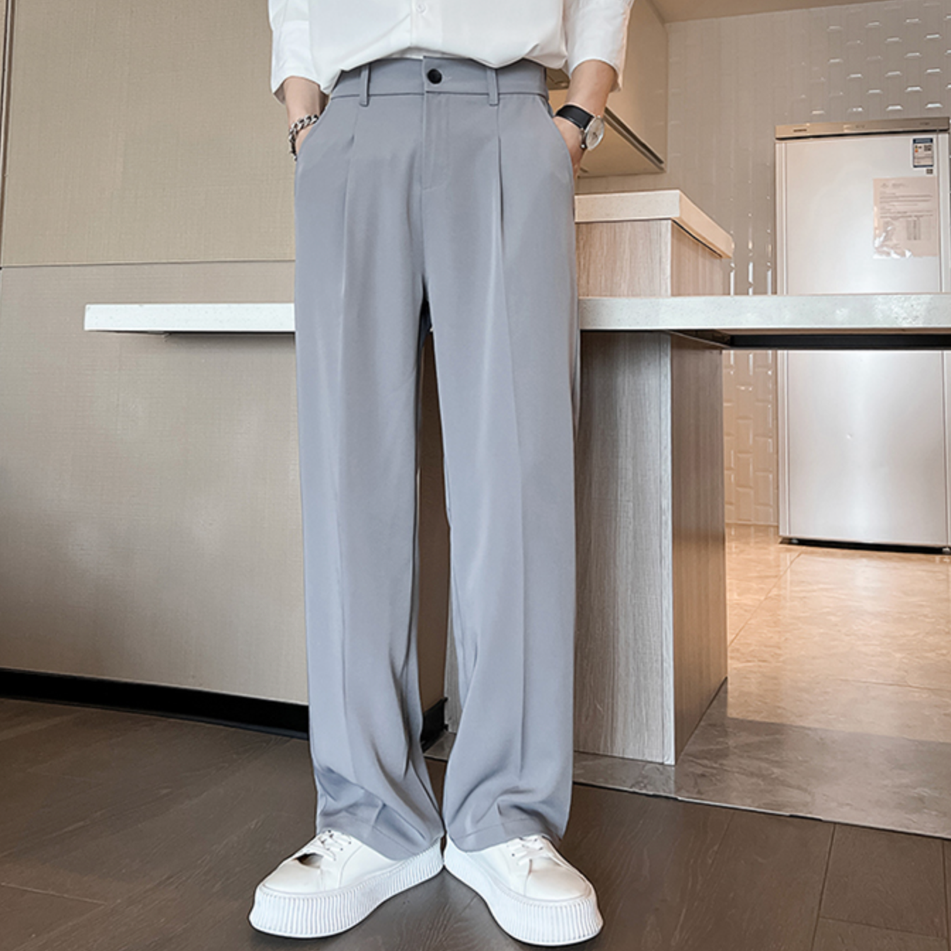 ハイウエストセンタープレスパンツ gm1832
