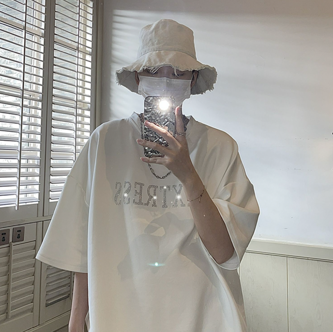 ラインストーンロゴTシャツ gm4293