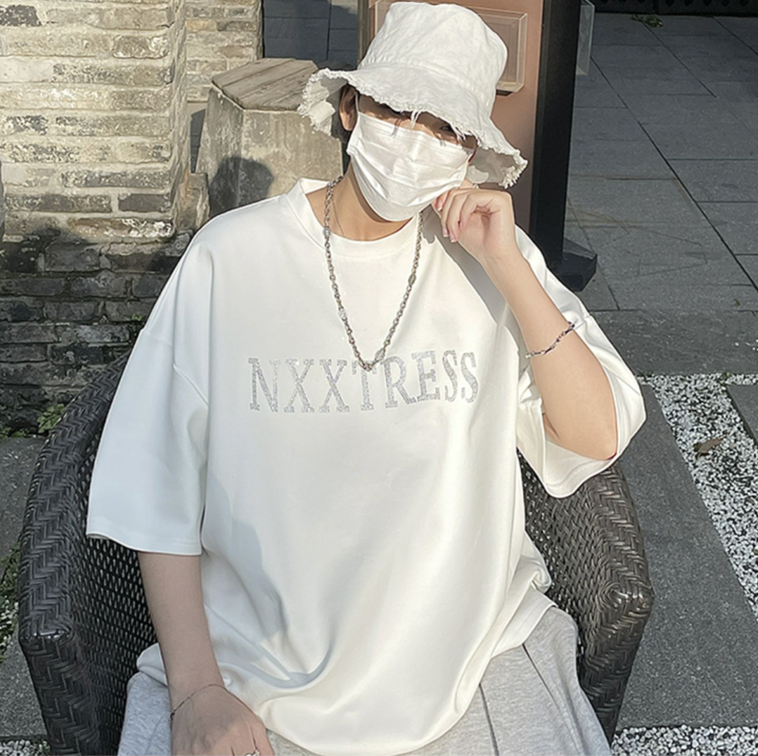 ラインストーンロゴTシャツ gm4293