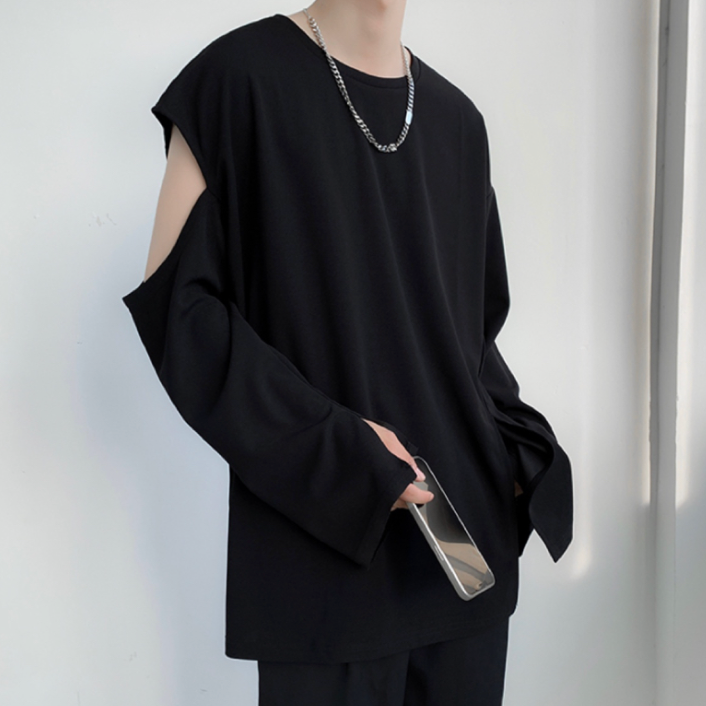 モードスリットアシンメトリーTシャツ gm5173