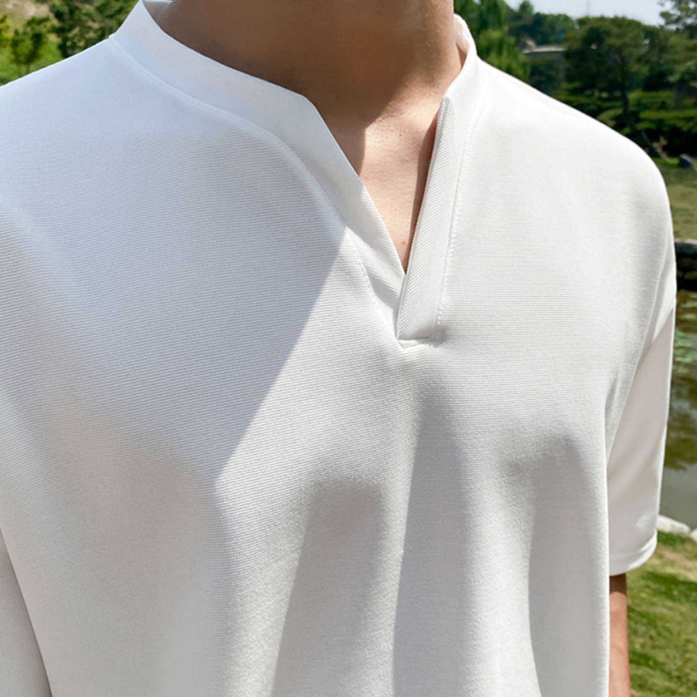 ルーズVネックシンプルTシャツ gm5230