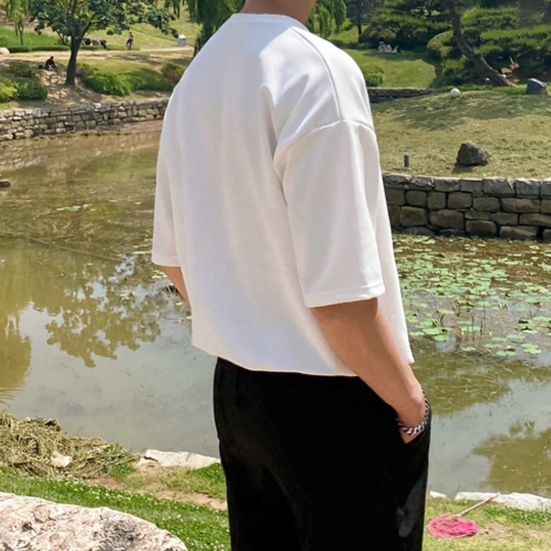 ルーズVネックシンプルTシャツ gm5230