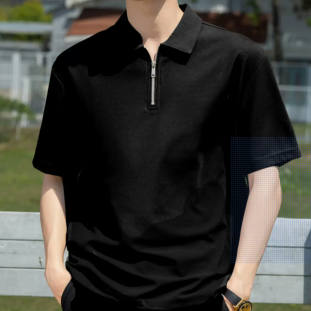 シンプルジップサマーTシャツ gm5231