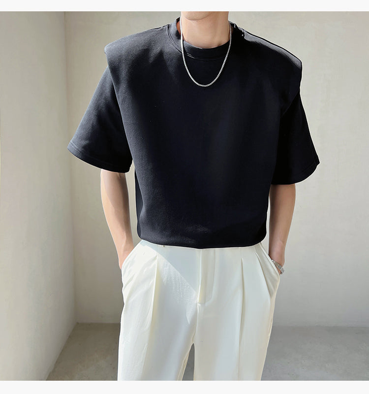 シンプルショルダーパッドTシャツ gm2219