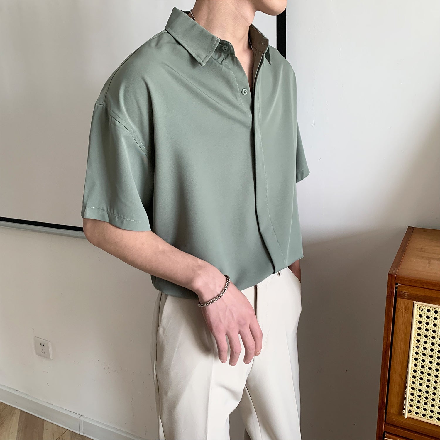 【残りあとわずか】ベーシックシンプルシャツ gm4518