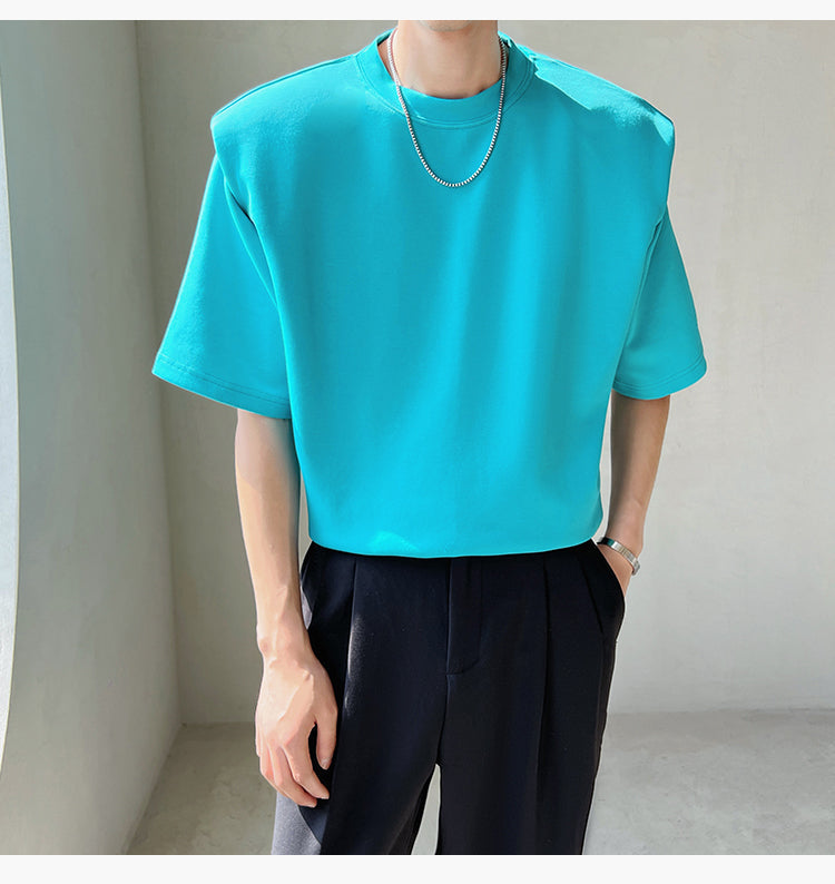 シンプルショルダーパッドTシャツ gm2219