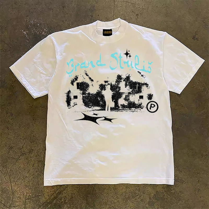 レトロスタープリントTシャツ