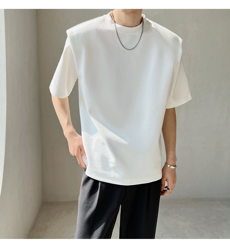 シンプルショルダーパッドTシャツ gm2219