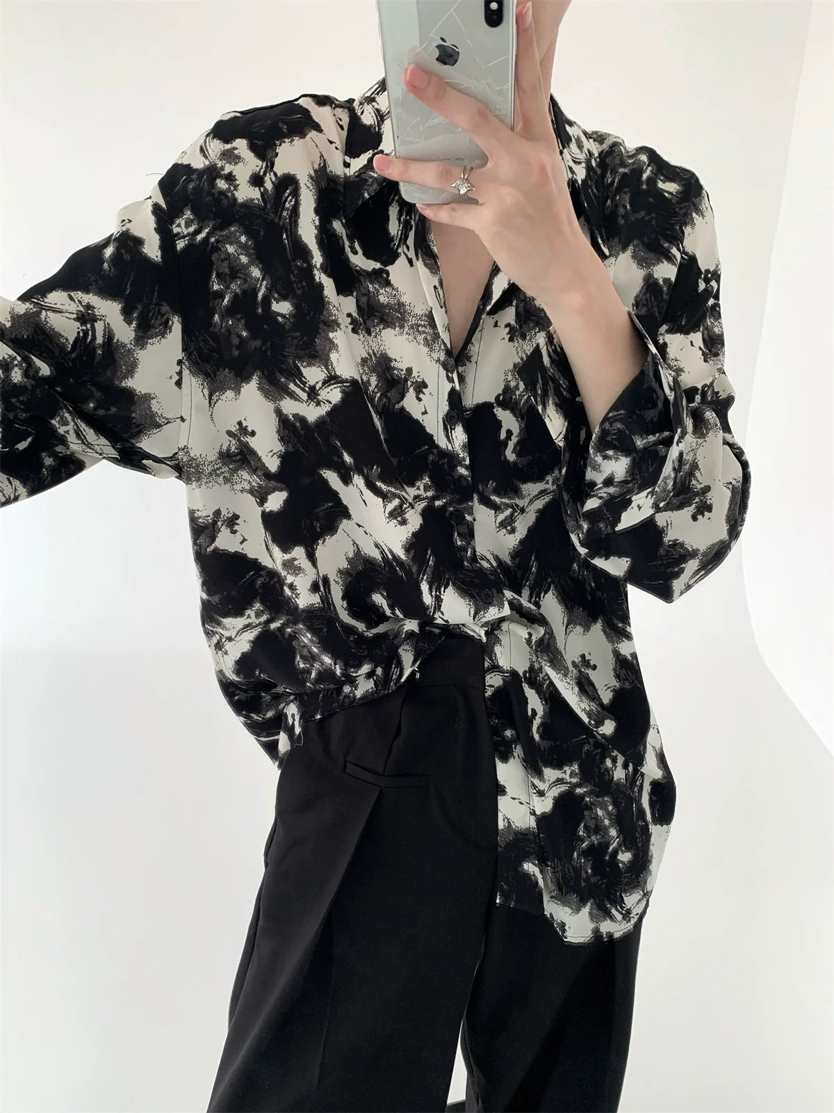 marble black white shirt gtm15141