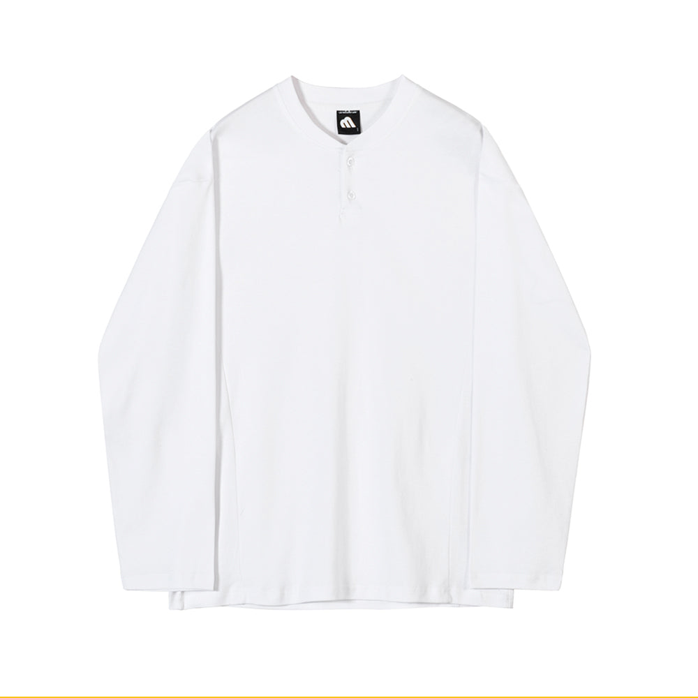 クルーネックハーフボタンTシャツ gm3141