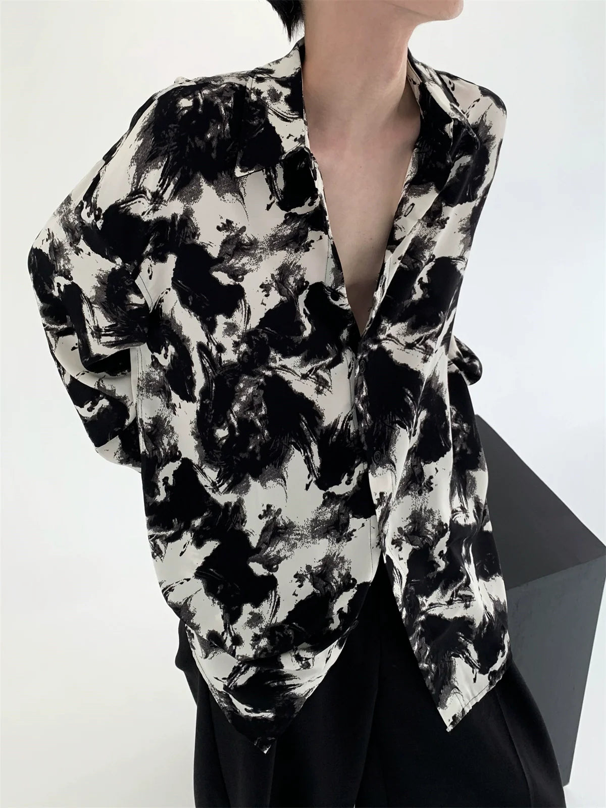 marble black white shirt gtm15141