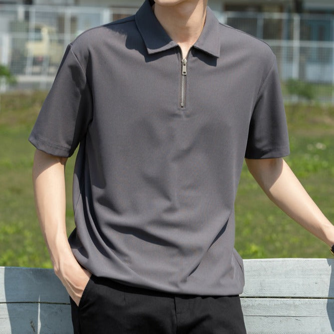 シンプルジップサマーTシャツ gm5231