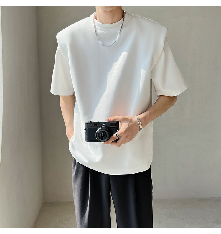 シンプルショルダーパッドTシャツ gm2219