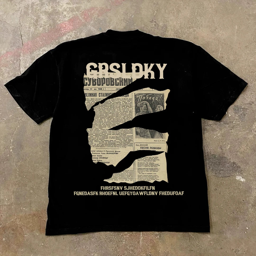 ニュースペーパーTシャツ