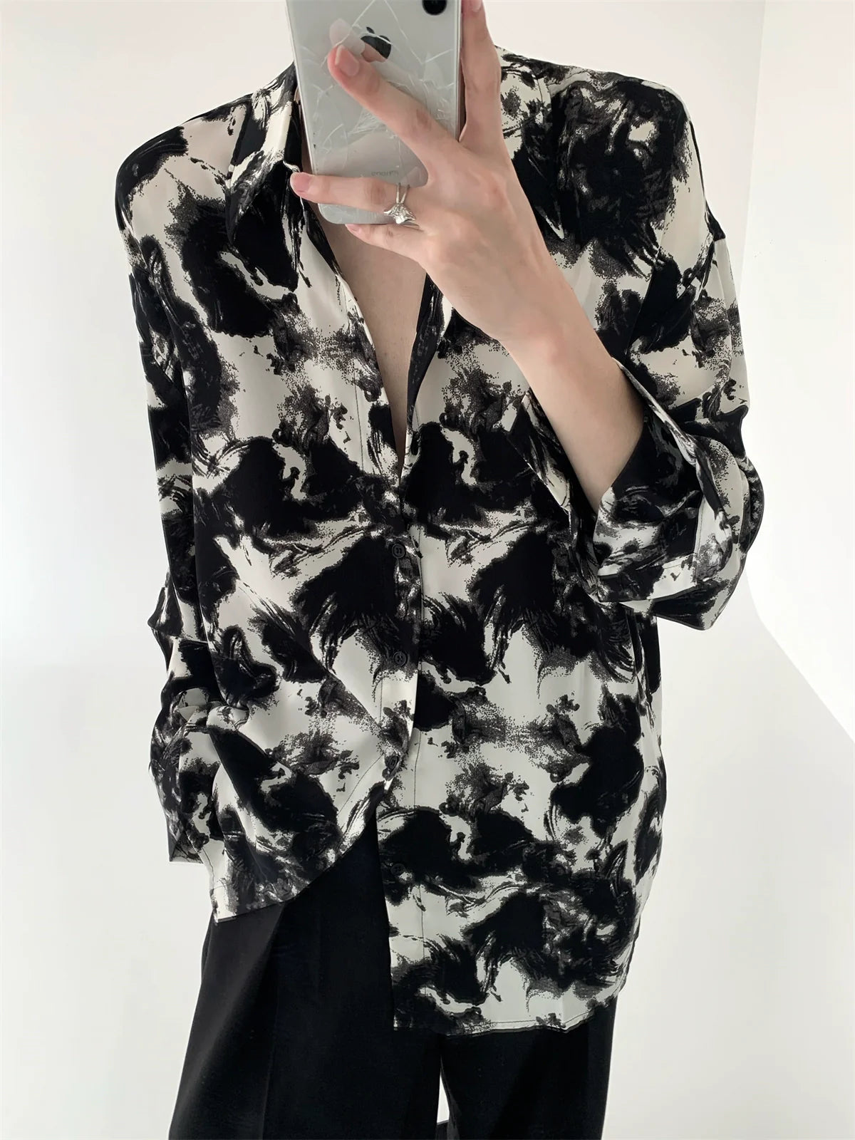 marble black white shirt gtm15141