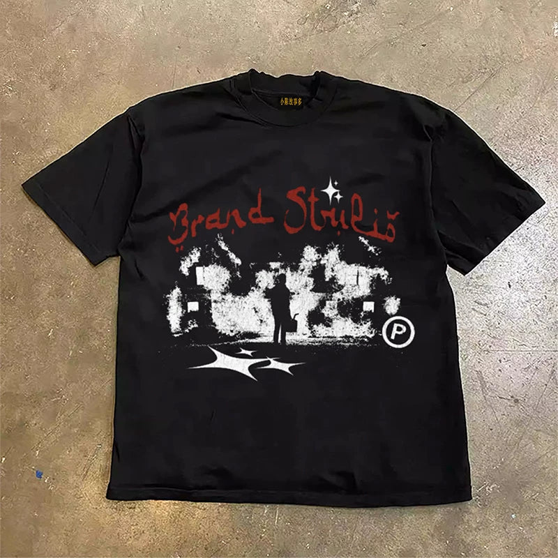 レトロスタープリントTシャツ