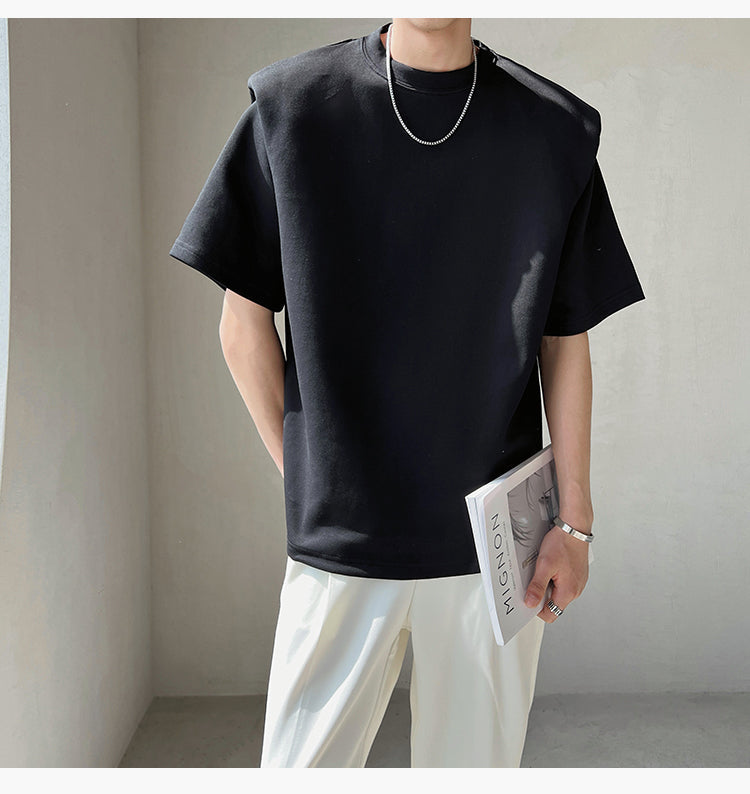 シンプルショルダーパッドTシャツ gm2219