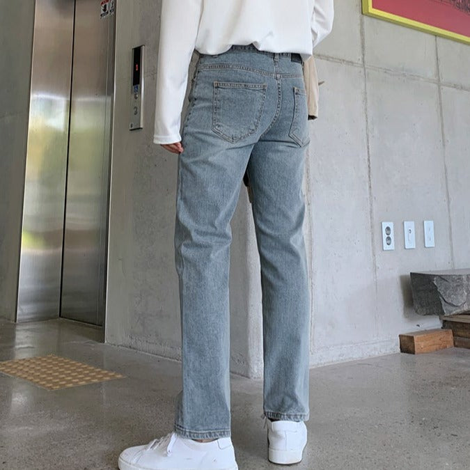 シンプルストレートネイビーデニム gm1526