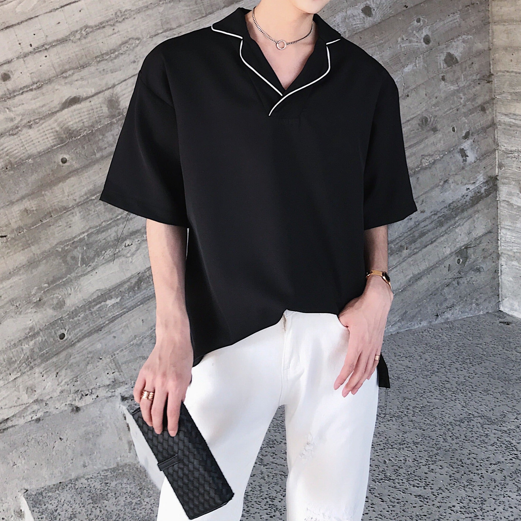 ステッチカラーモノトーンTシャツ gm5201