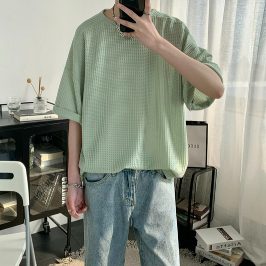 summer waffle tshirt  gm1860