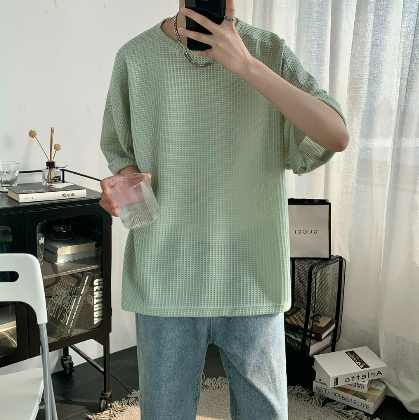 summer waffle tshirt  gm1860