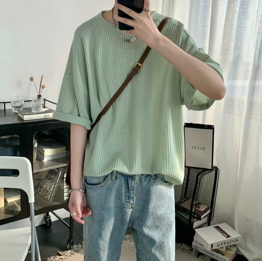 summer waffle tshirt  gm1860
