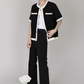 トレンドバイカラーボタンTシャツ gm5161