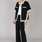 トレンドバイカラーボタンTシャツ gm5161