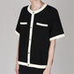 トレンドバイカラーボタンTシャツ gm5161