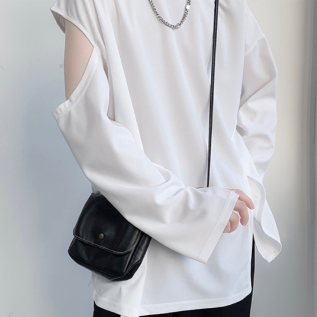 モードスリットアシンメトリーTシャツ gm5173