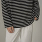 ラウンドネックボーダーTシャツ gm7127