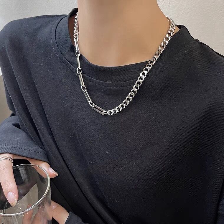 アシンメトリーチェーンネックレス  gm2167