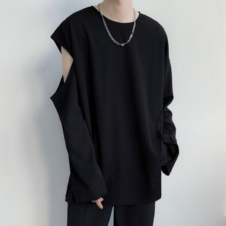 モードスリットアシンメトリーTシャツ gm5173