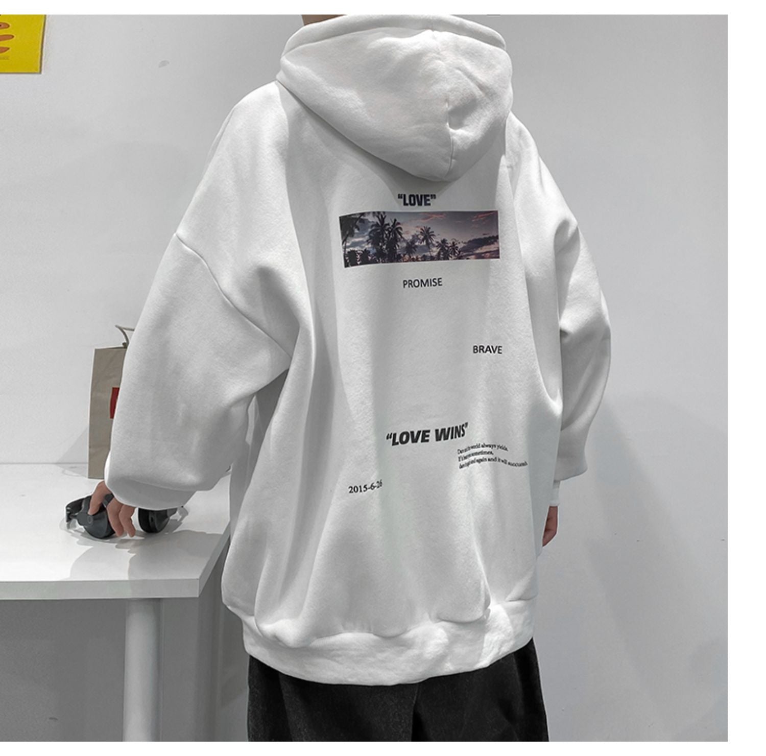 バックプリントビッグパーカー gm3064