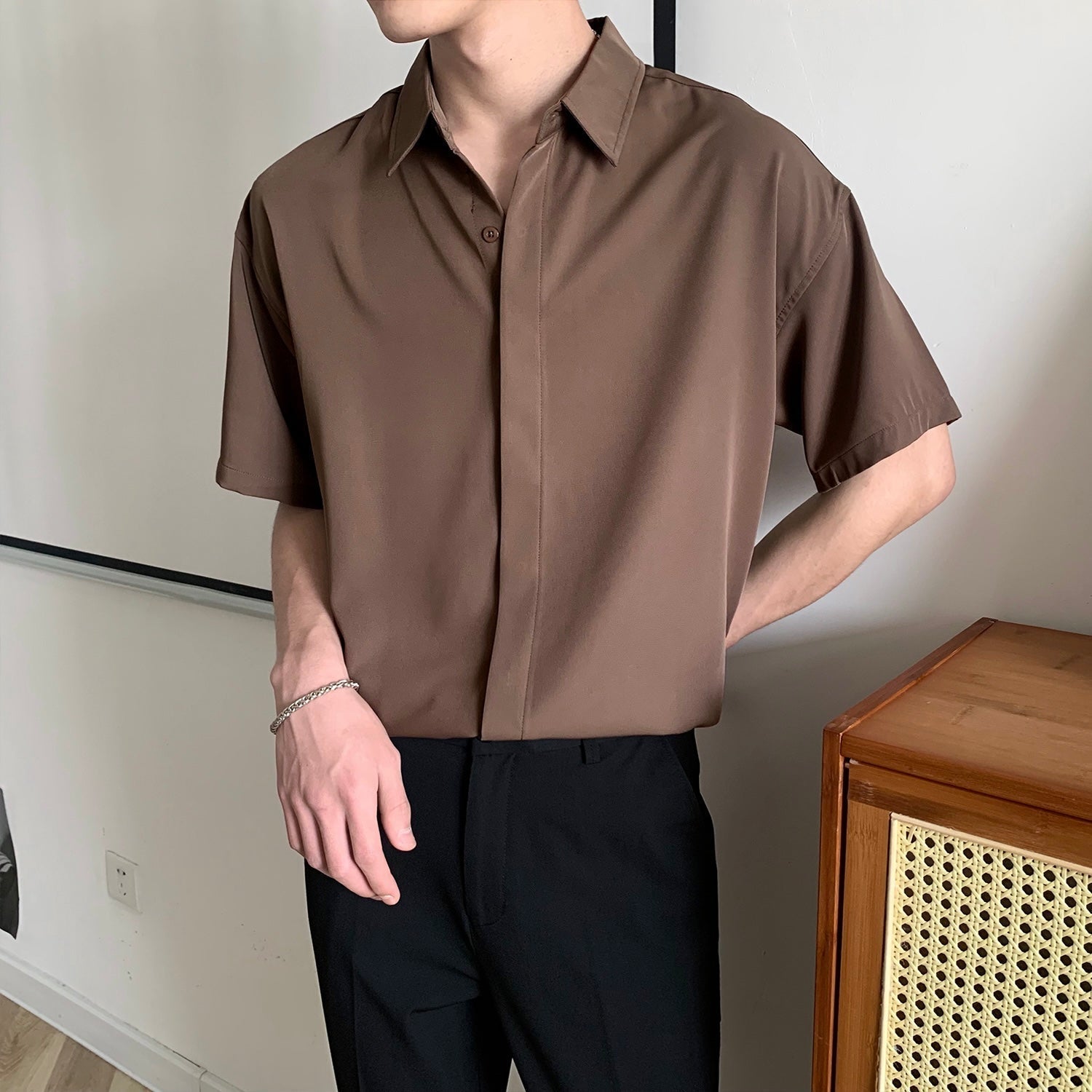 【残りあとわずか】ベーシックシンプルシャツ gm4518
