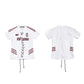 Lace Up Letter Print Tshirt gm16510