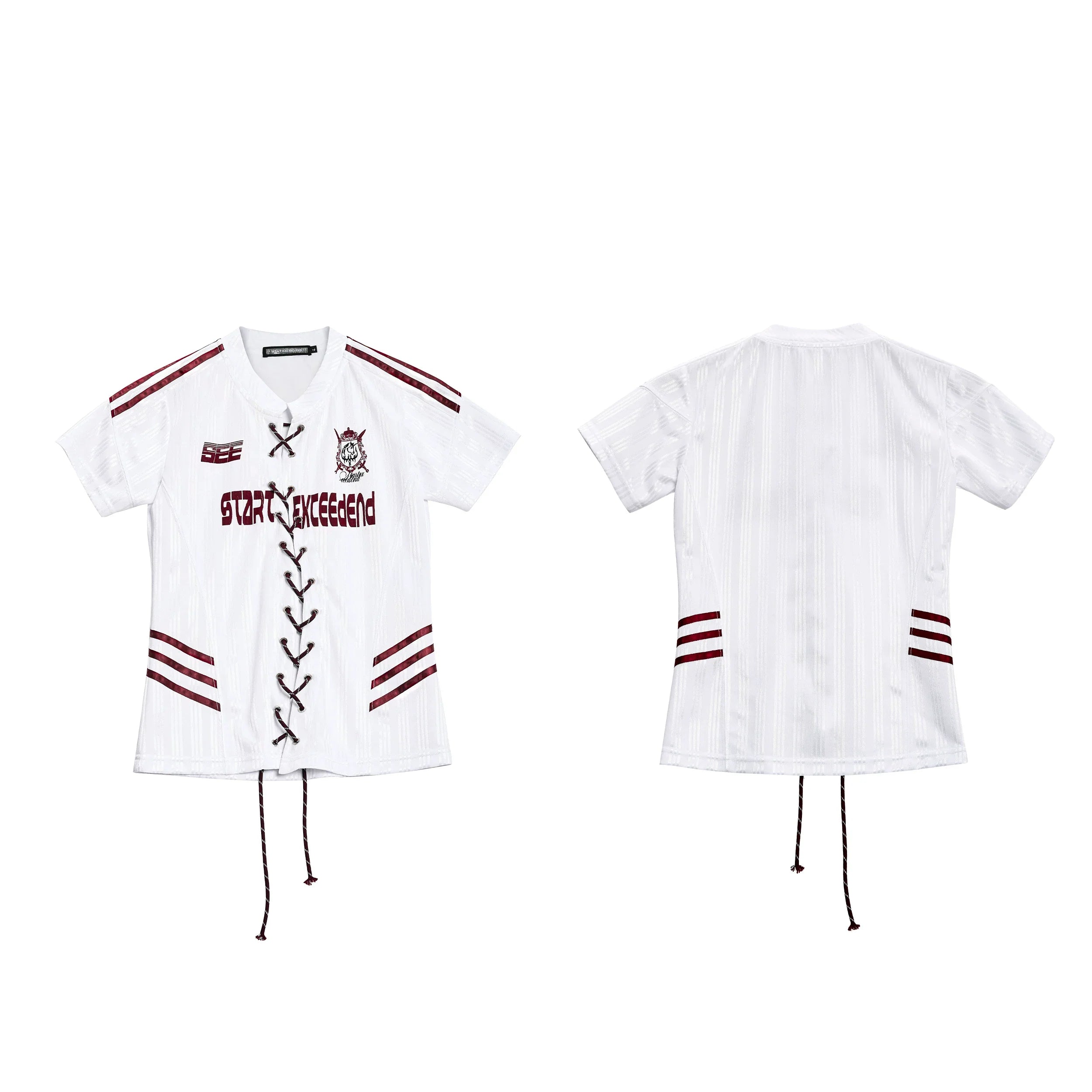 Lace Up Letter Print Tshirt gm16510