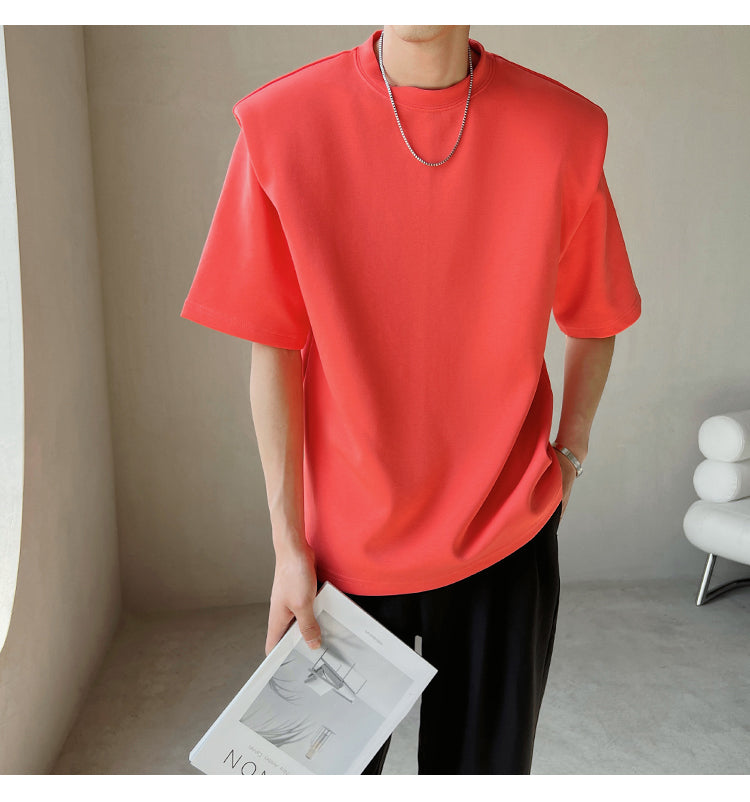 シンプルショルダーパッドTシャツ  gm2219