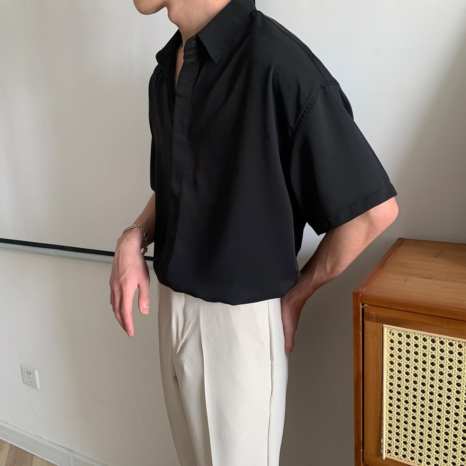 【残りあとわずか】ベーシックシンプルシャツ gm4518
