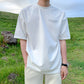シンプルレターラウンドネックTシャツ  gm2680