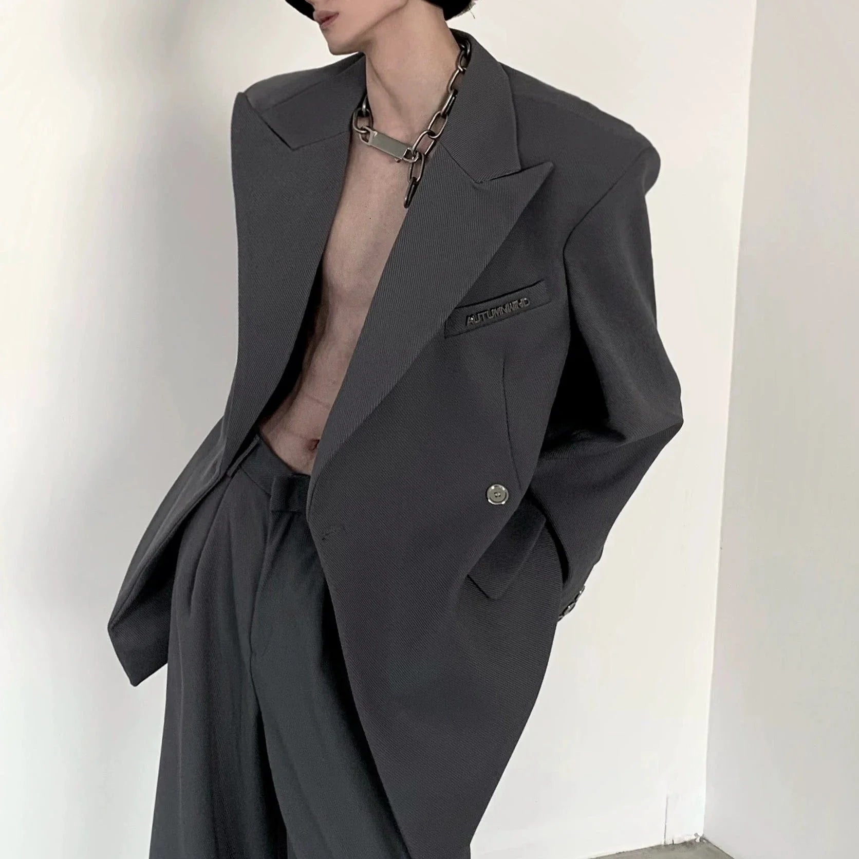 gray ywo botann trend jacket gm15125