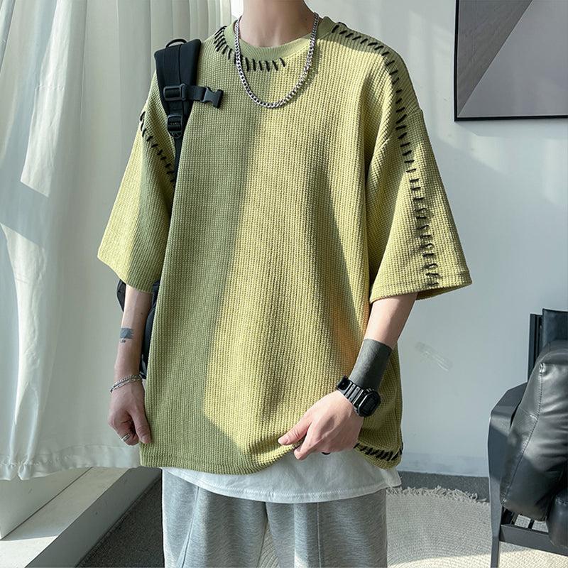 ステッチカラーワッフルTシャツ gm4302