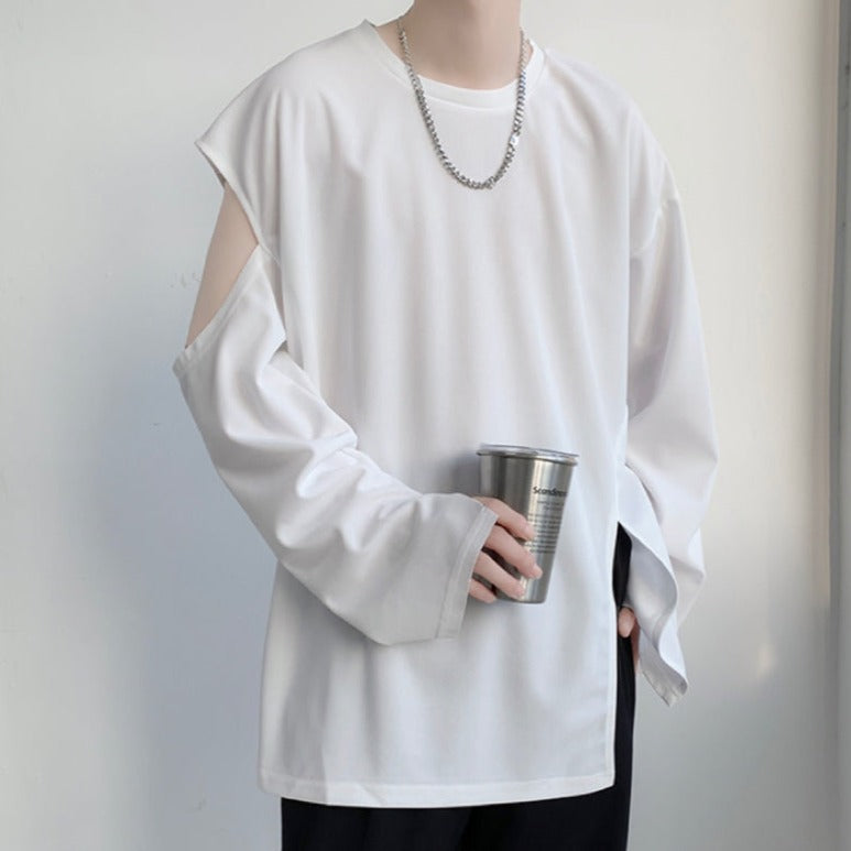 モードスリットアシンメトリーTシャツ gm5173