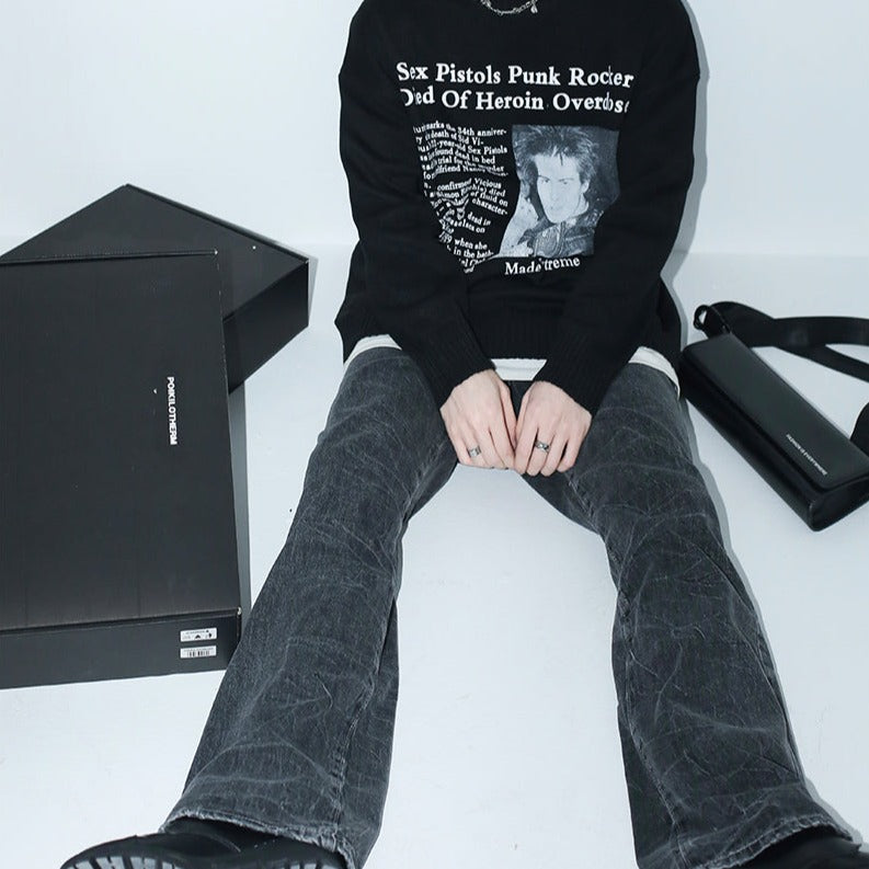black flare denim gm7193