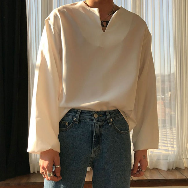 サマーVネックシフォンシャツ gm5195